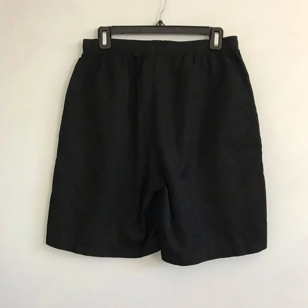 Givova Mens Sz XL Black Athletic Shorts w Pockets Elastic Waistband